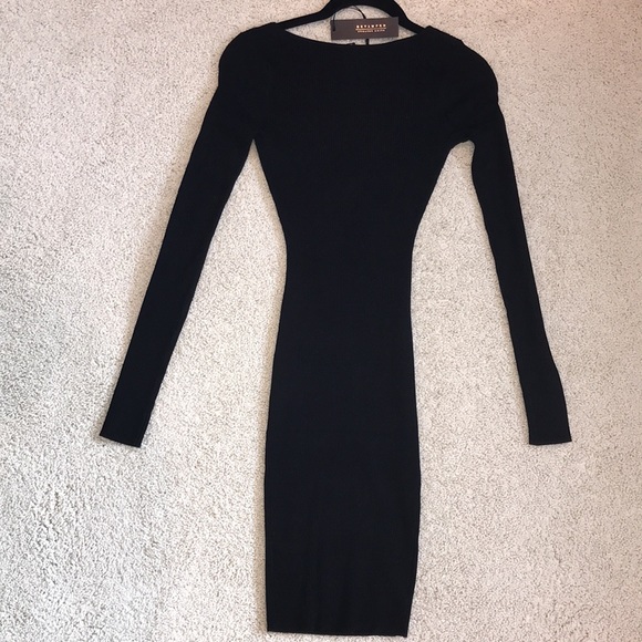 Knit ribbed dress with cut out - Picture 4 of 4